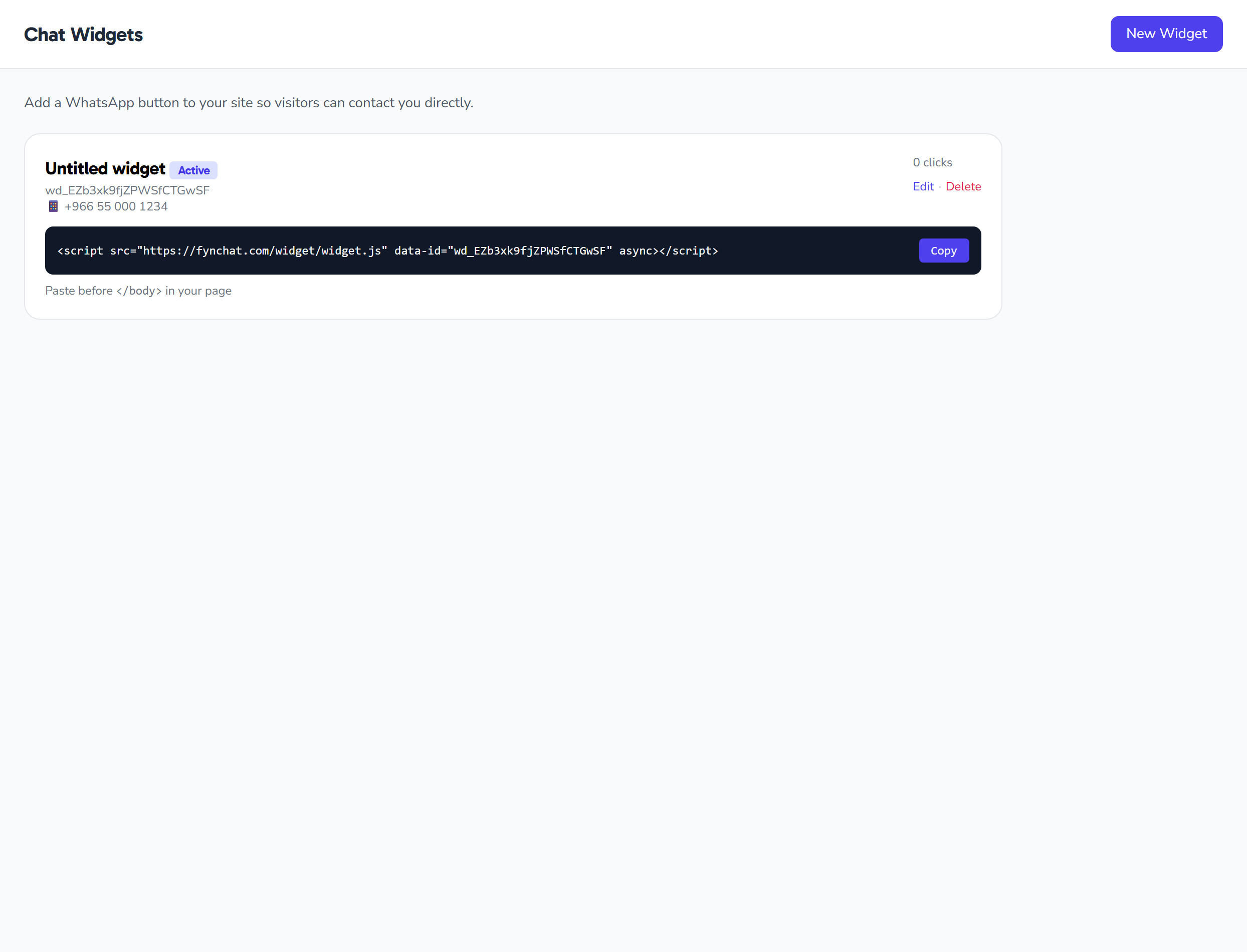The Facebook (Embedded Signup) step: a Facebook window opens to pick your number and approve permissions